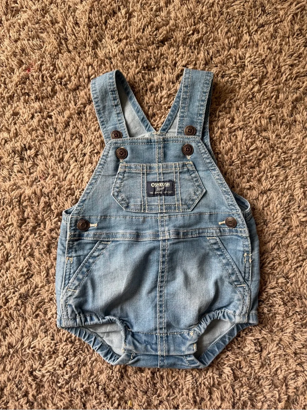 NWOT OshKosh B'gosh Denim Baby Overalls